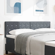 Testiera LED con testiera-Testata con LED-Testiera Decorativa Grigio scuro 160 cm Poliestere 769226