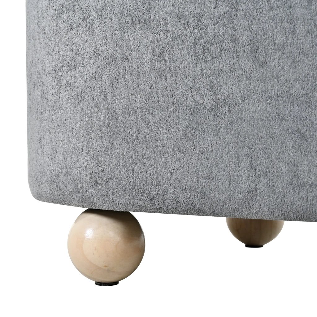 Panca Contenitore con Coperchio e Gambe in Legno ¨C MINIMAL ¨C Grigio, 110x41x47 cm