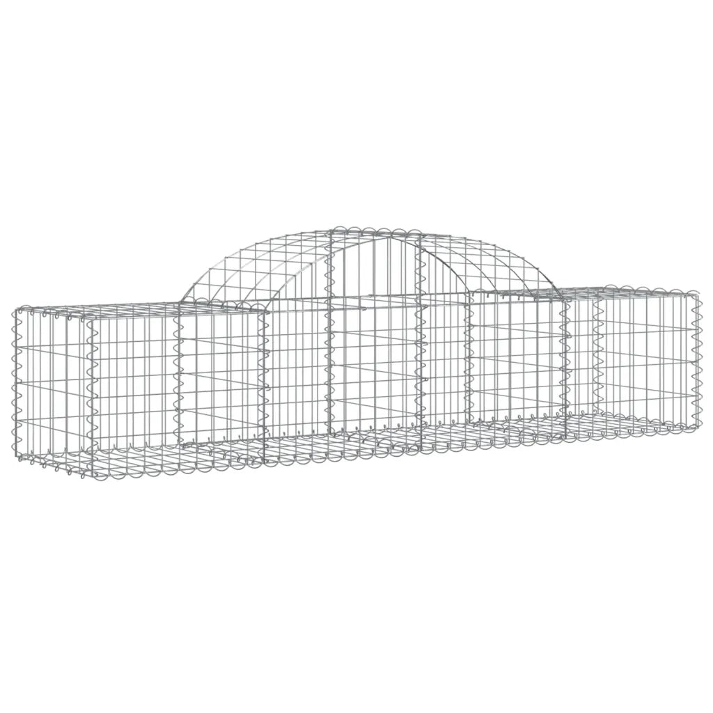 Cesti Gabbioni ad Arco 13 pz 200x50x40/60 cm Ferro Zincato 3146268