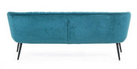 Divano 3 Ripiani Avril in Tessuto effetto Velluto Blu