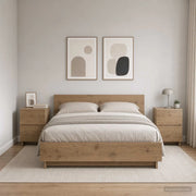 Armadio da Notte 2 pz Rovere Artigianale 33,5 x 34,5 x 50 cm 8011404