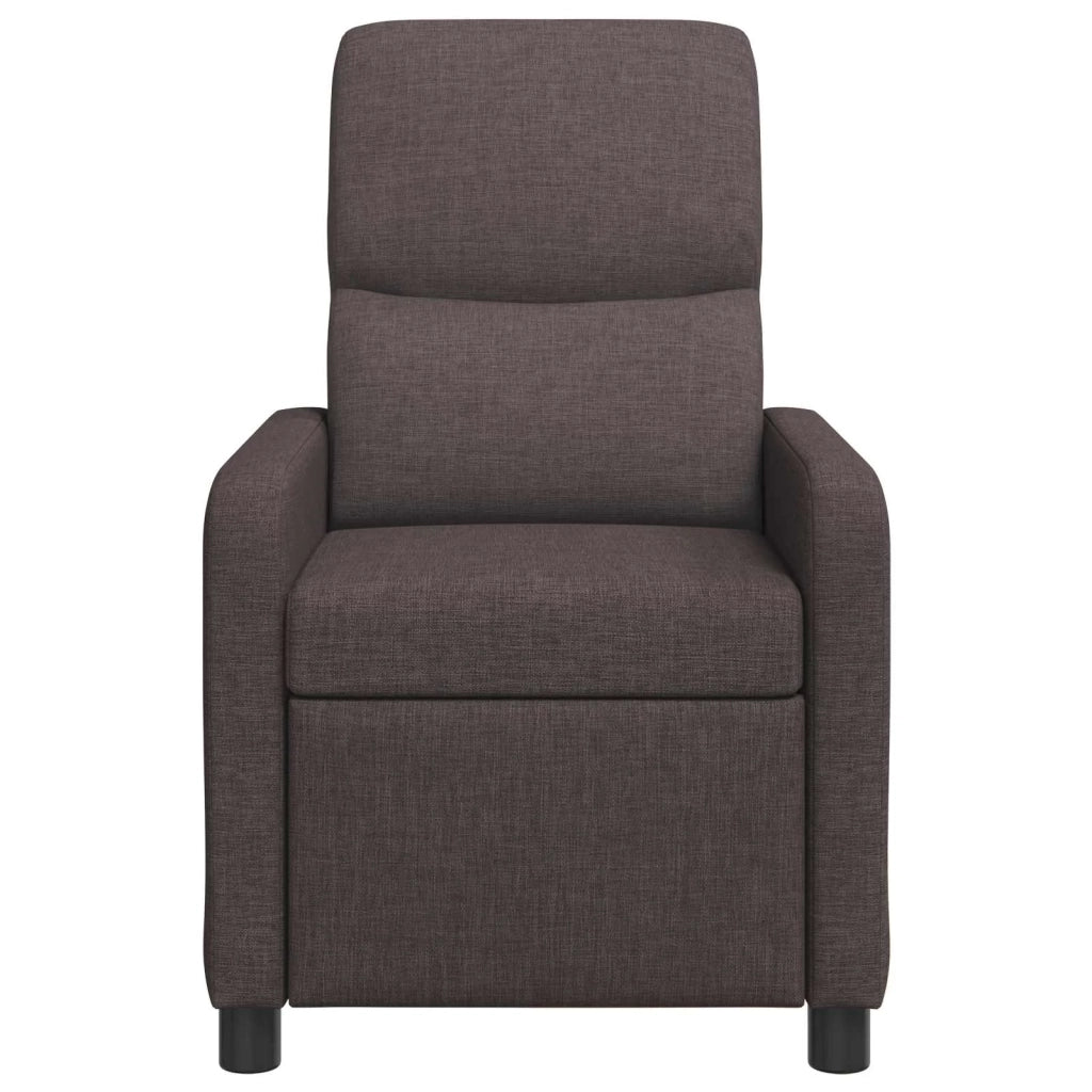 Divano Sedia-Poltrona reclinabile Marrone Scuro Tessuto 975980
