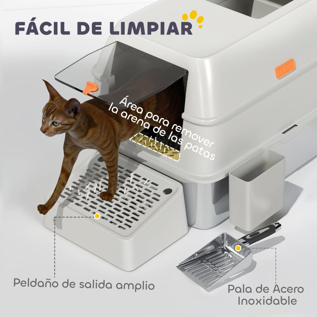 Arenero per Gatti in Acciaio Inossidabile ¨C zephmum ¨C Grigio Chiaro
