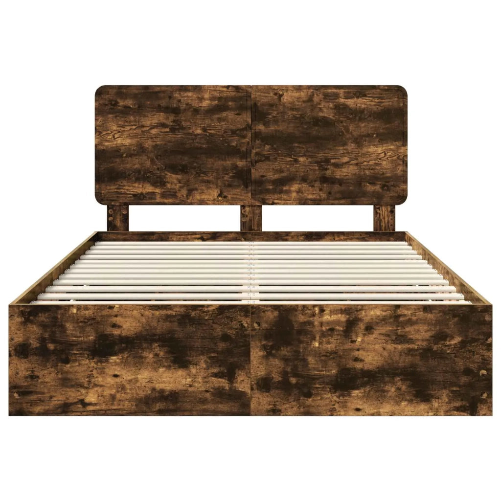 Struttura del letto con cassetto Rovere fumé 150 x 200 cm 3412585