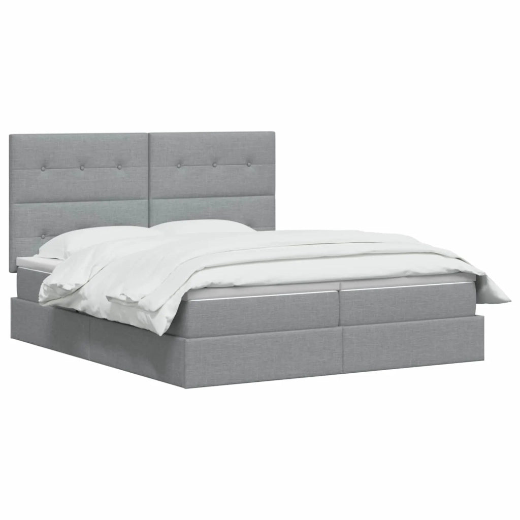Letto con contenitore LED e materasso Grigio Chiaro 3460236