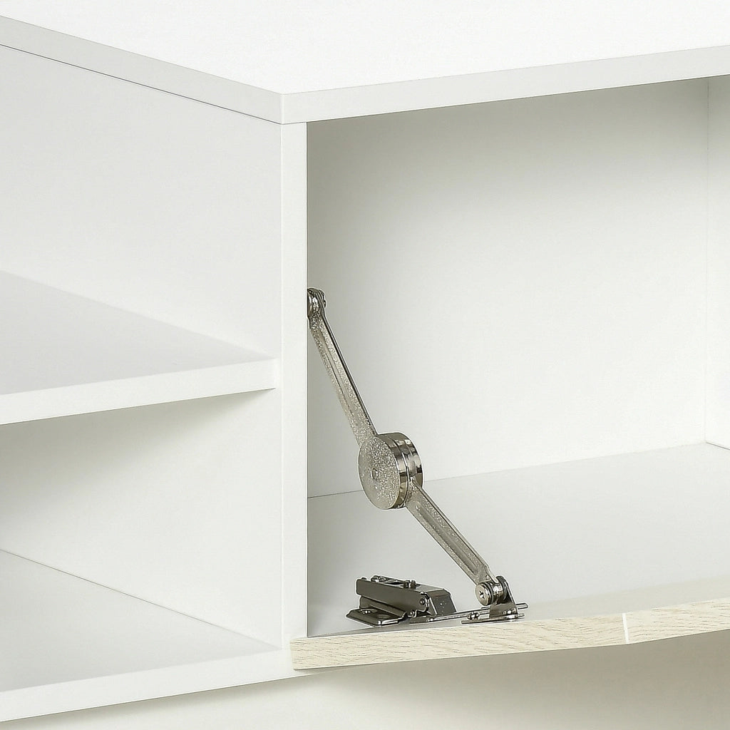 Mobile TV con Tavolino ¨C zephmum ¨C Legno Naturale 150x31.5x40 cm