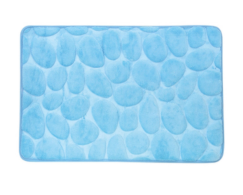 TAPPETO ANTISCIVOLO BAGNO CIOTTOLI 40X60 CM- Azzurro- SPIRE- pezzi 1