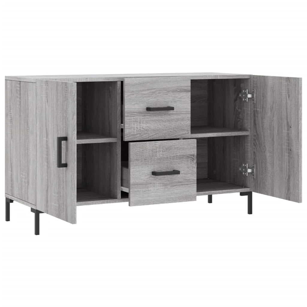Buffet credenza cassettiera armadio mobile contenitore organizer cucina soggiorno rovere Sonoma 100 x 36 x 60 cm legno ingegnerizzato grigio 02_0036261
