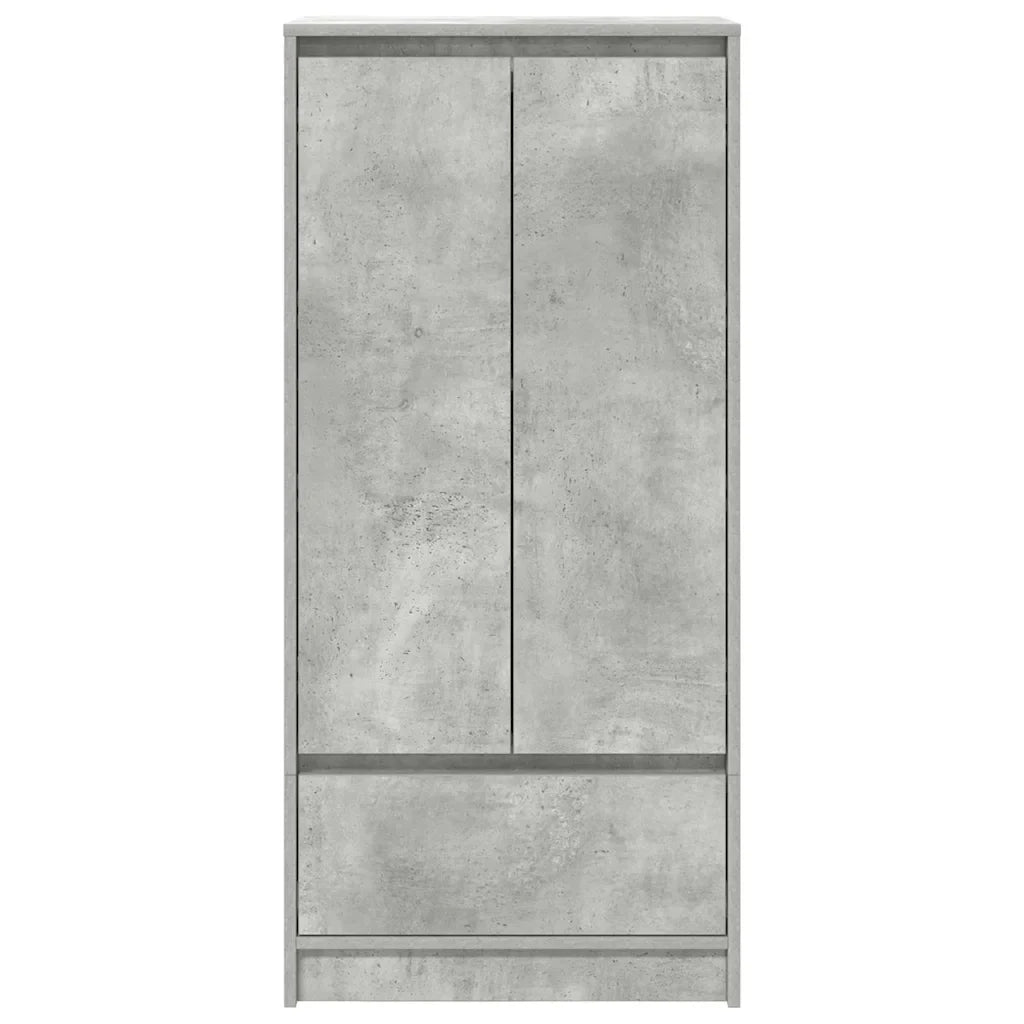 Mobile contenitore multiuso con cassetto 55,5 x 34 x 119,5 cm legno composito grigio cemento 02_0051711