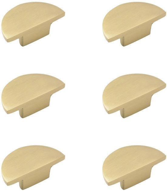 Tappi di Carreggiamento a Mezzaluna in Ottone - 6 Pezzi - Color Oro - Ottone Massello