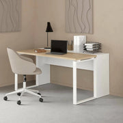 Timothee, Scrivania Materiale Piano in Legno Nobilitato, 150x100x76h cm Marrone Rovere