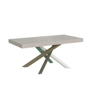 Tavolo allungabile 200/460x90 cm Volantis cashmere gambe multicolore 4/A