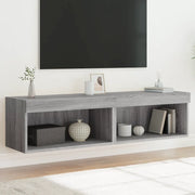 Mobili Porta TV con Luci LED 2pz-Set di 2 Credenza per TV Grigio Sonoma 60x30x30 cm