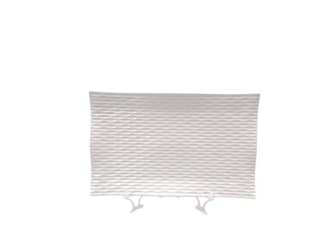 Piatto da Portata in Ceramica Rettangolare Bianco 30 x 18 cm