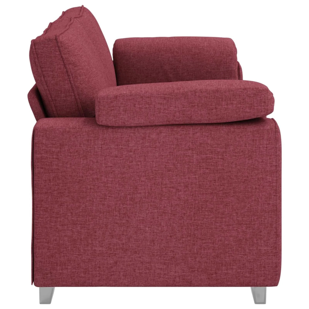 Divano 3-Persone Rosso Vino 220 cm Tessuto 4105240