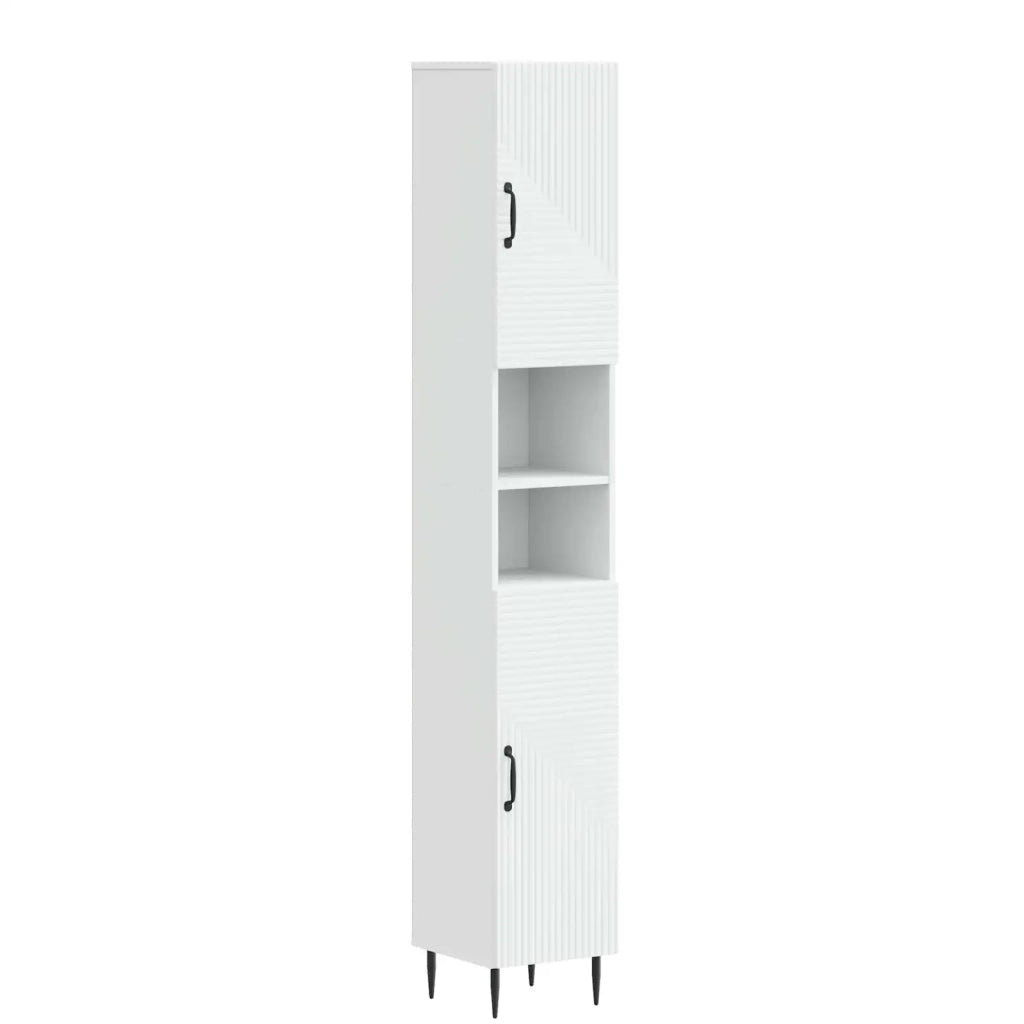 Armadio da Bagno con Ripiano Aperto HAARLEM Bianco 896815
