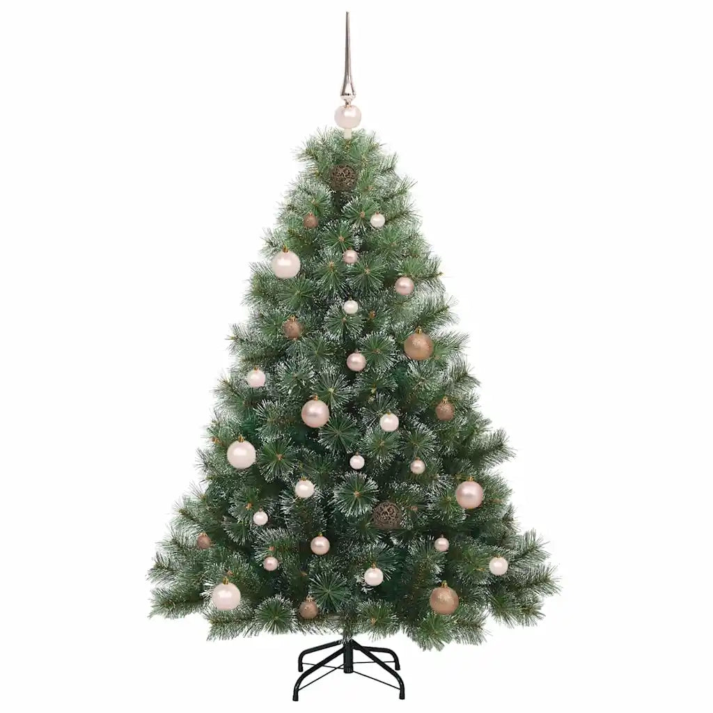 Albero di Natale | Decorazioni natalizie artificiale con 150 LED Verde 150 cm PE e PVC