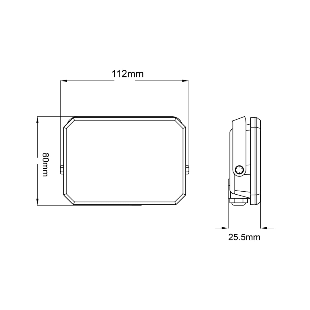 Proiettore a LED Nero Faro da esterno 230V 20W 4000K Cover Milky 2000lm 112x80x25,5 mm