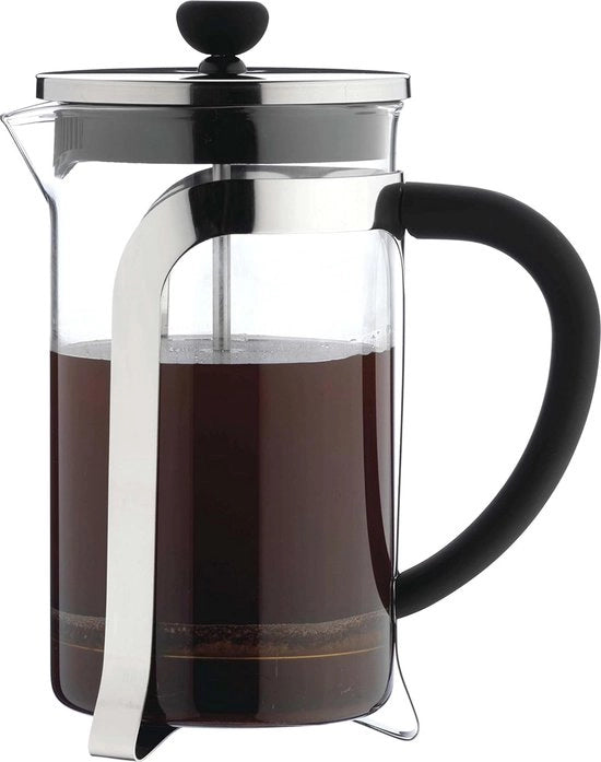 Caffettiera in Acciaio Inossidabile con Vaschetta in Vetro - 1000 ml per 8 Espresso