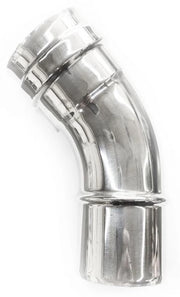 Curva 45 canna fumaria DN 60 tubo acciaio inox 316