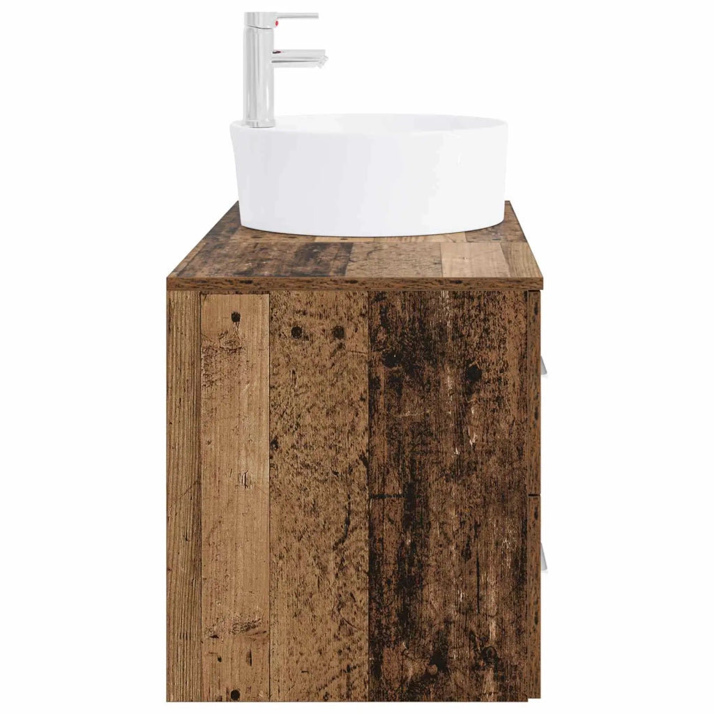 Set di mobili per il bagno 2 pz Legno antico 3403990