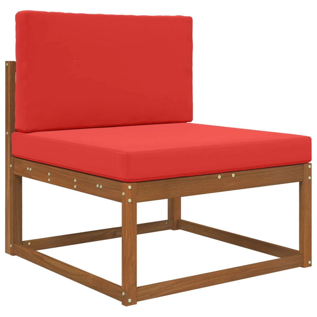 Cuscino per divano da esterno 2 pcs Rosso Poliestere