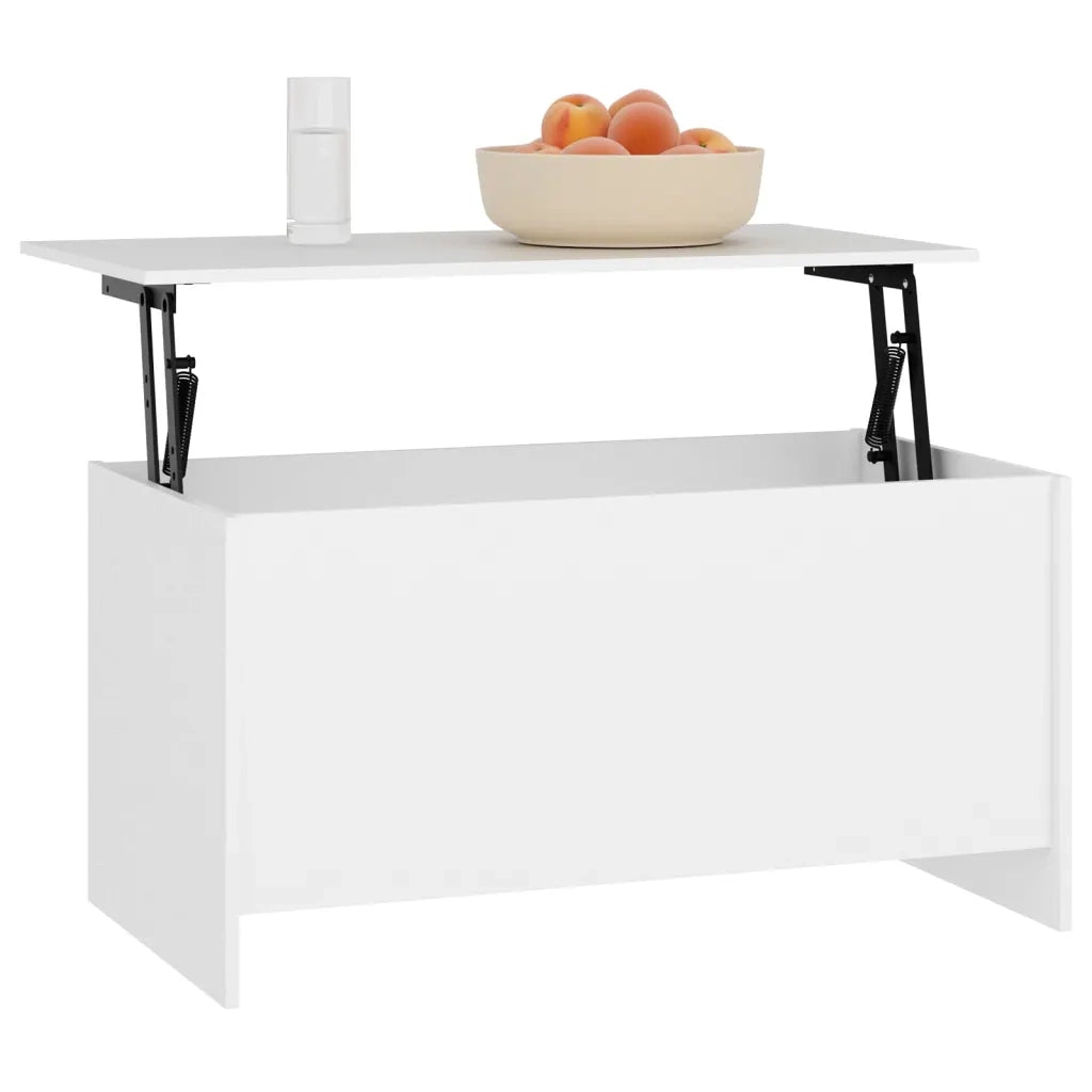 Tavolino da Salotto Bianco 102x55,5x52,5 cm Legno Multistrato 809665