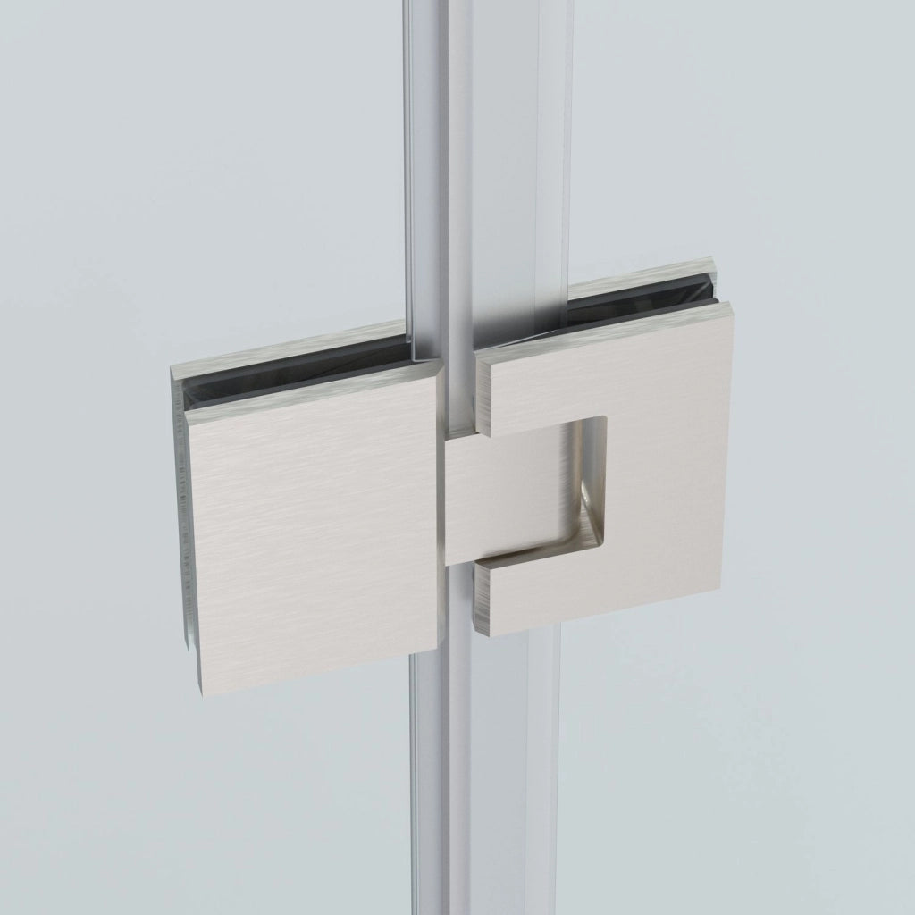 Nicchia Doccia 200 cm Saloon DOPPIO BATTENTE Cristallo Temperato 6mm Profilo SATINATO H200 cm LENA