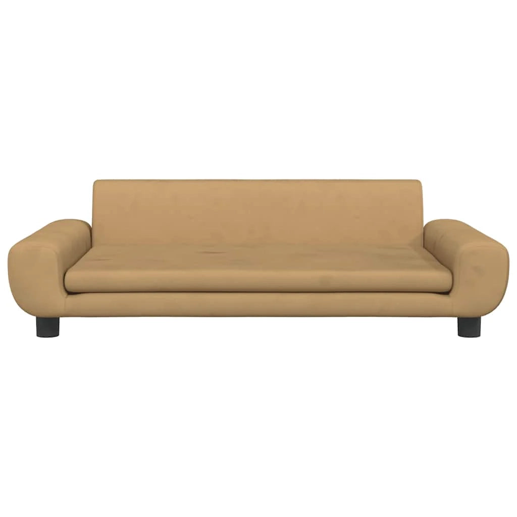 Cuccia per cani con cesto divano confortevole 100 x 54 x 33 cm velluto marrone 02_0042608