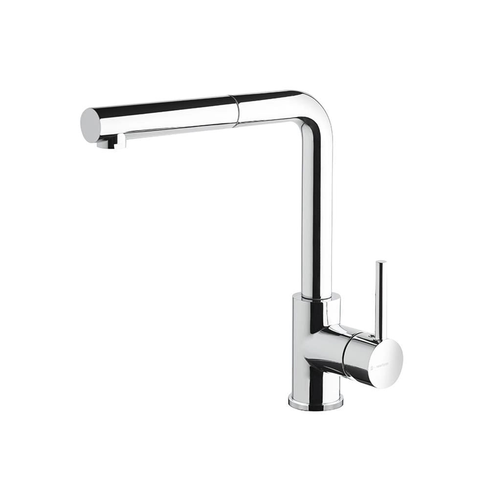 Newform X-Trend 63425.43.238 - Miscelatore da cucina Mono Splitcomando, installazione su piano-vasca, materiale ottone, bocca girevole e doccetta estraibile, altezza 29,6 cm, antracite