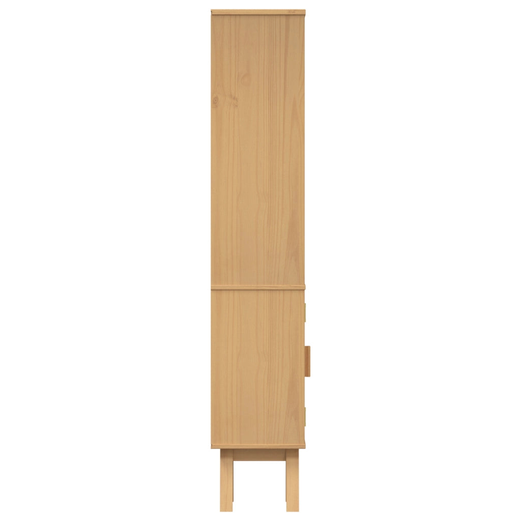 Mobile da bagno  Marrone 35x30x159 cm in legno massello di pino