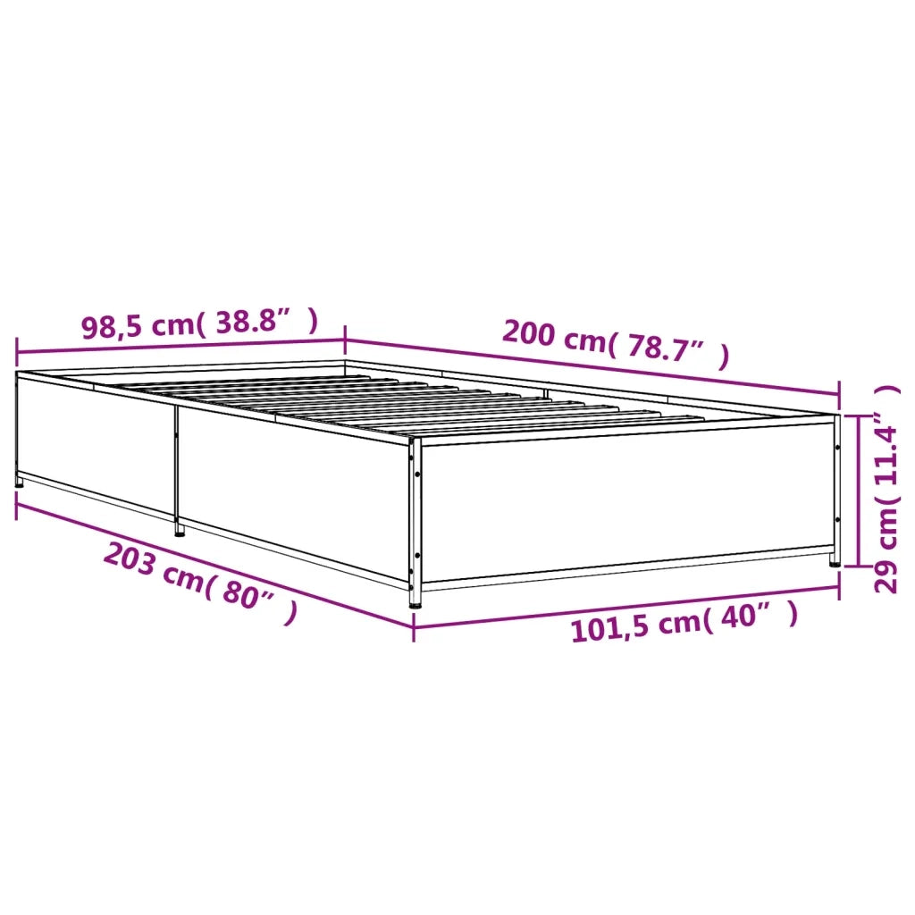 Giroletto Rovere Fumo 100x200 cm in Legno Multistrato e Metallo