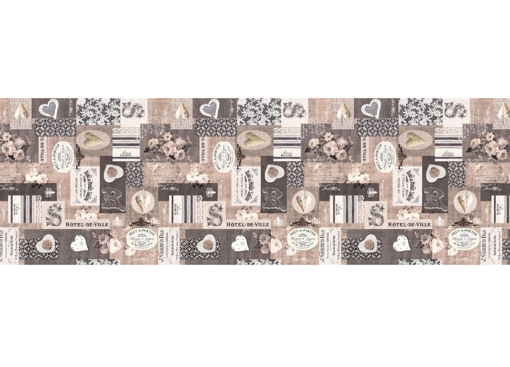 Tappeto Passatoia Antiscivolo Con Stampa Digitale Dis. Couture Paris - 50x140 - Heart&Roses