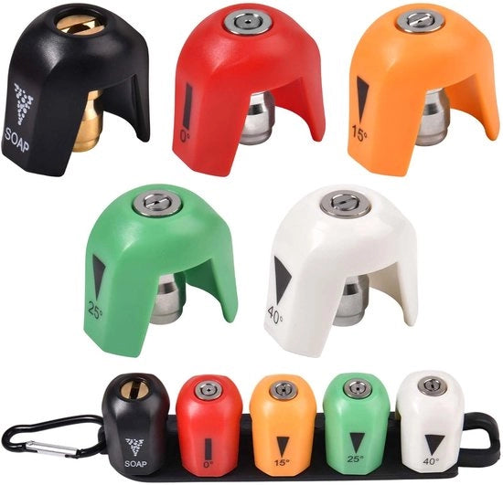 Set di 5 getti per aspirapolvere con connessione rapida per SPX3000-TPS, serie 3000 e aspirapolvere (0, 15, 25, 40 gradi, sapone)