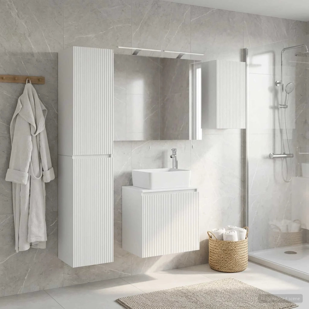 Set di Armadi da Bagno 5 pcs Bianco 50 x 14,5 x 70 cm 3407311
