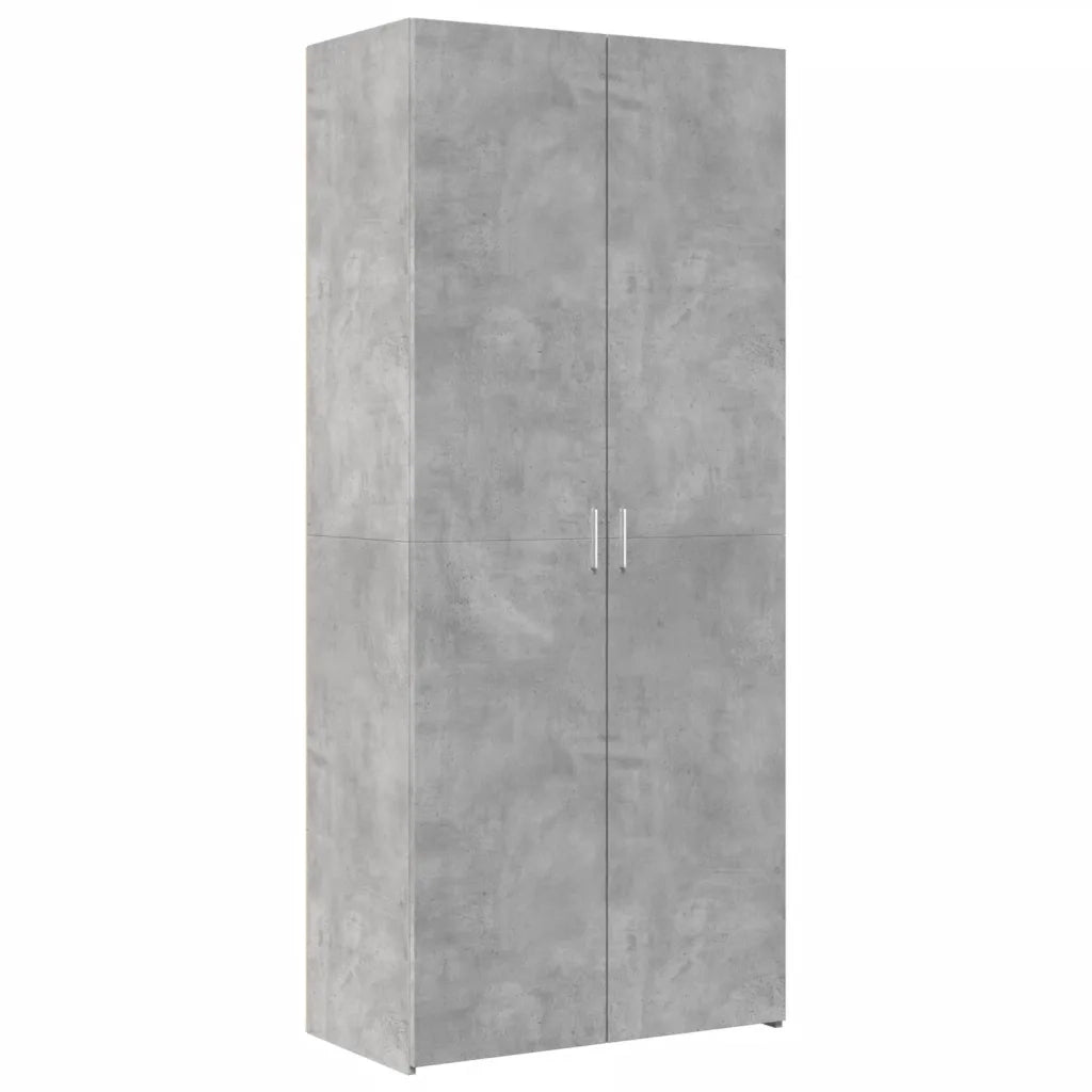 Credenza-Buffet-Armadio da cucina Grigio Cemento 80x42,5x185 cm in Legno Multistrato 822121