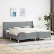 Struttura letto con materasso Grigio chiaro 200 x 200 cm