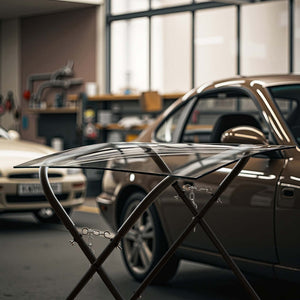 Cavalletto da lavoro a X, max 50 kg, pieghevole, regolabile con catene