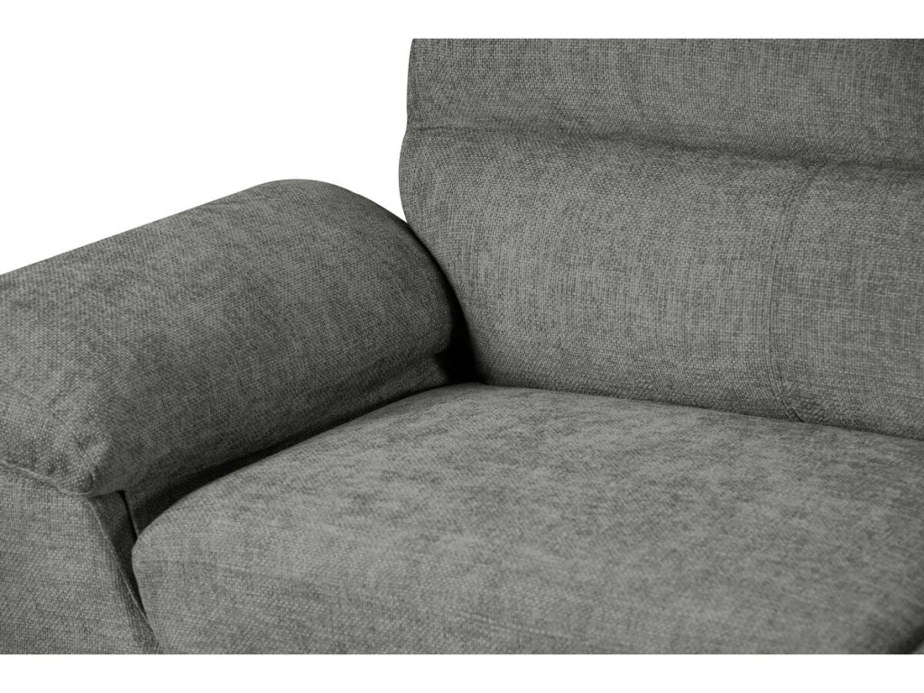 Divano fisso in tessuto "Dallas" - 210 X 88 X 90 cm - 3 posti - Grigio