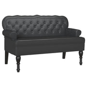 Panca Chesterfield Nero 119,5 x 64,5 x 75 cm Pelle Sintetica CFW8171456