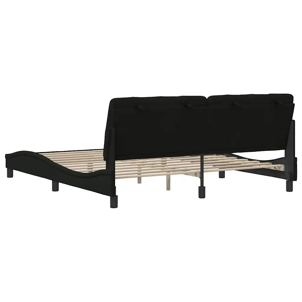Giroletto senza Materasso Nero 180x200 cm in Tessuto 3310617