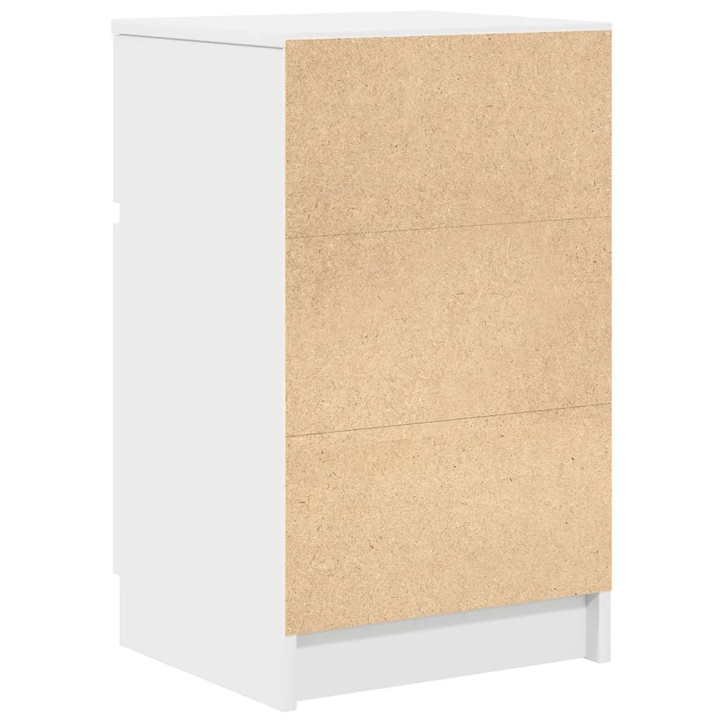 vidaXL Comodini 2 pz Bianchi 39x35x65 cm in Legno Multistrato