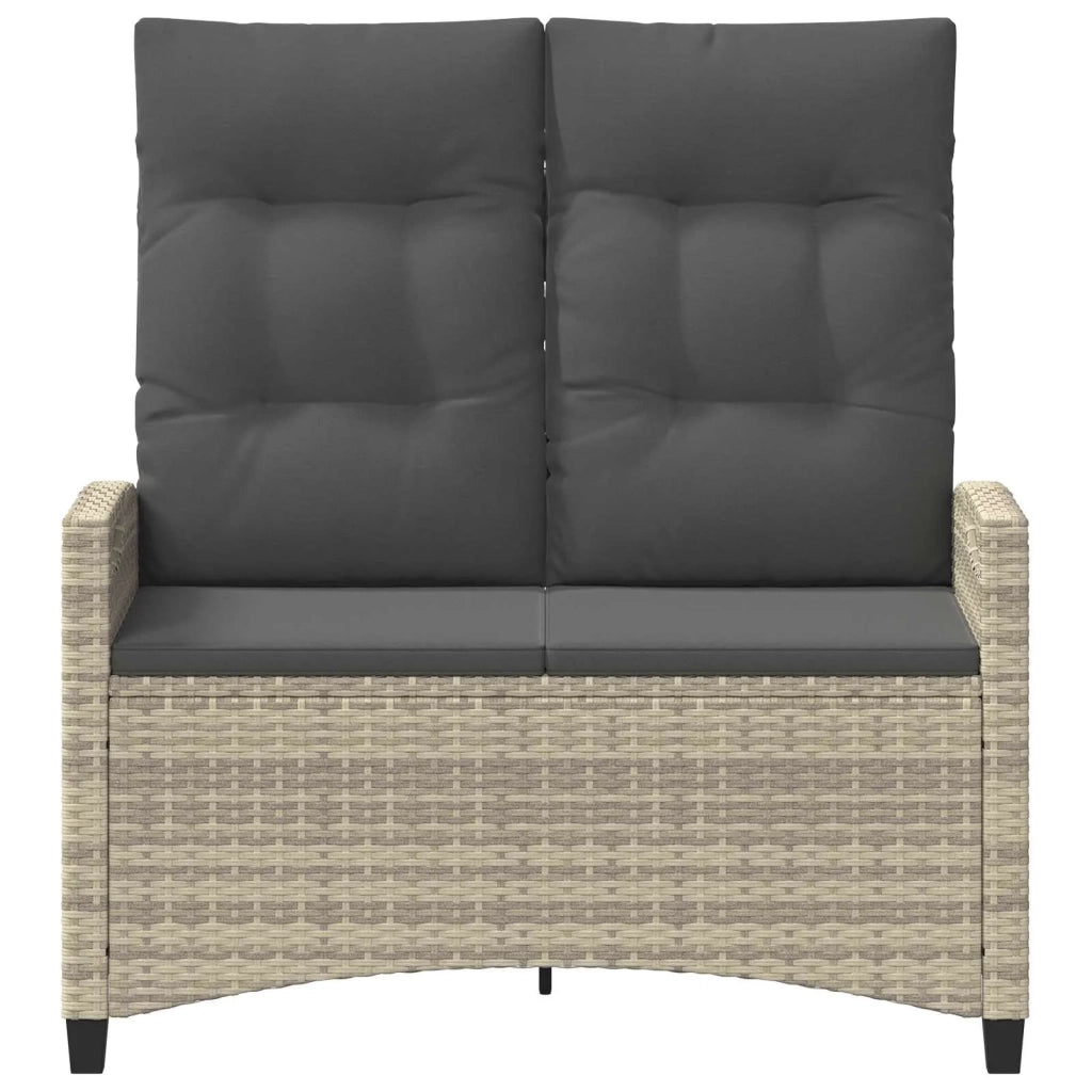 Panchina da giardino con cuscino 105 x 60 x 112 cm acciaio