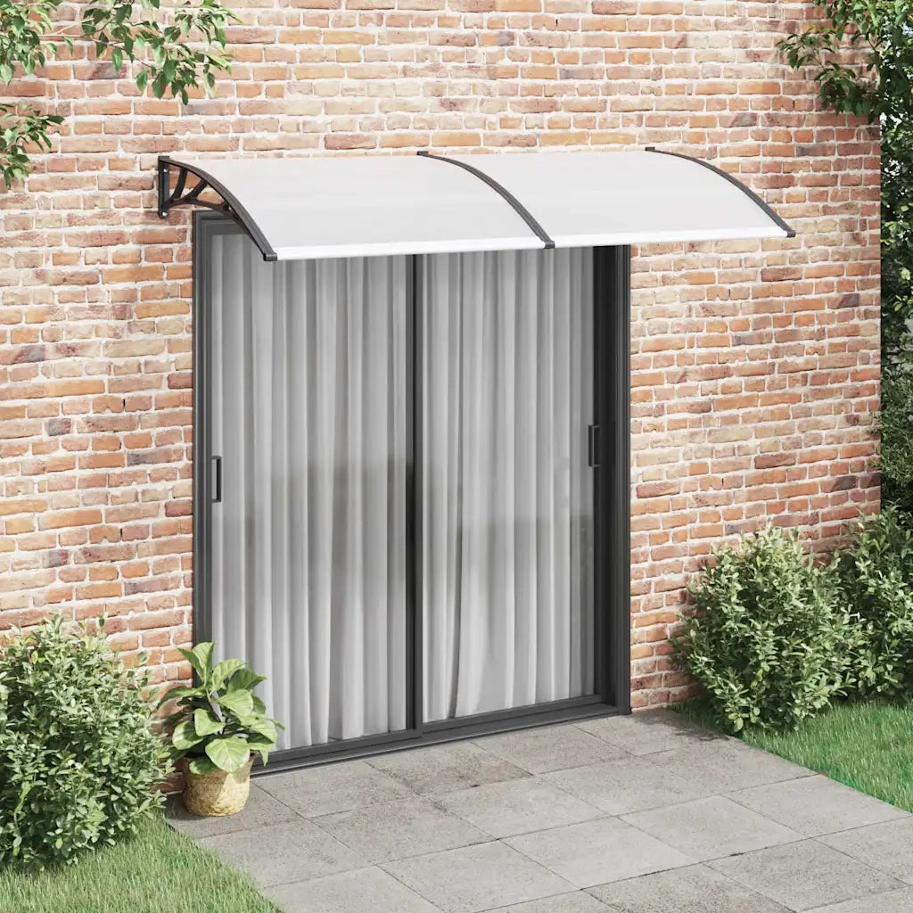 Pensilina per Porta Nera 200x100 cm in PC CFW6187684