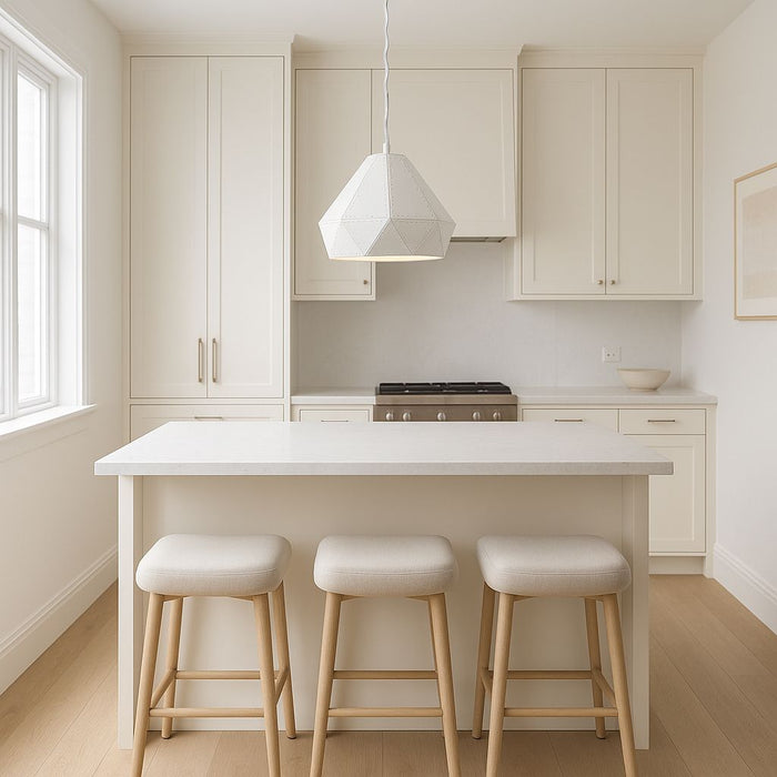 Lampada Da Soffitto Pensile Metallico Bianco APP237-1CP