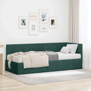 Struttura Letto Angolare con Materasso 2 pcs Verde Velluto 3393840