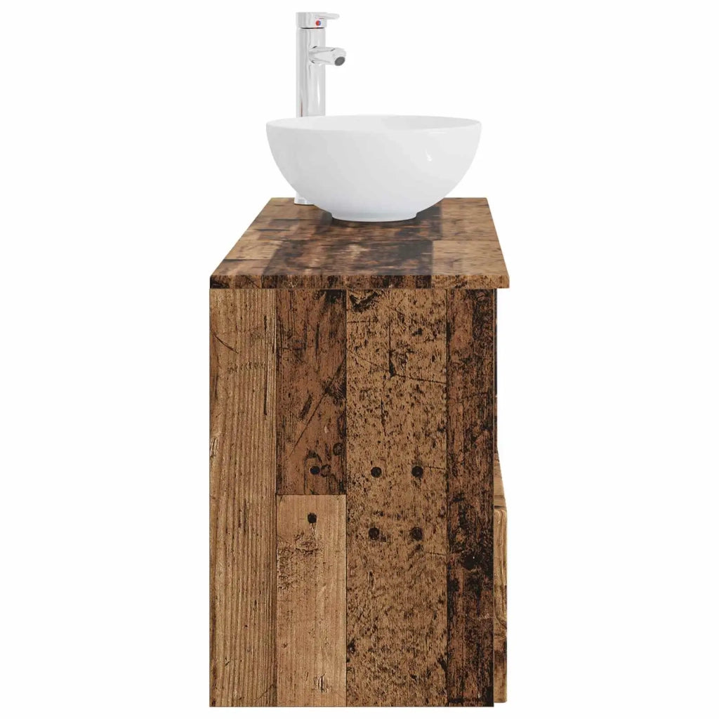 Set di mobili per il bagno 2 pz Legno antico 3404032