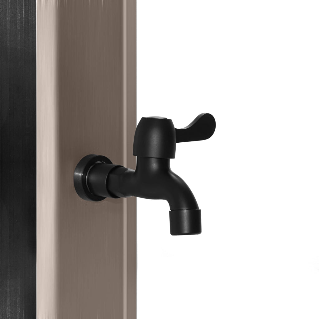 Tanaga Bronze 20 - Doccia Solare Bassa Da Giardino 20L Con Doccetta E Rubinetto Lavapiedi