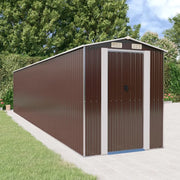 Capanno da Giardino Marrone Scuro 192x938x223cm Acciaio Zincato cod mxl 65824