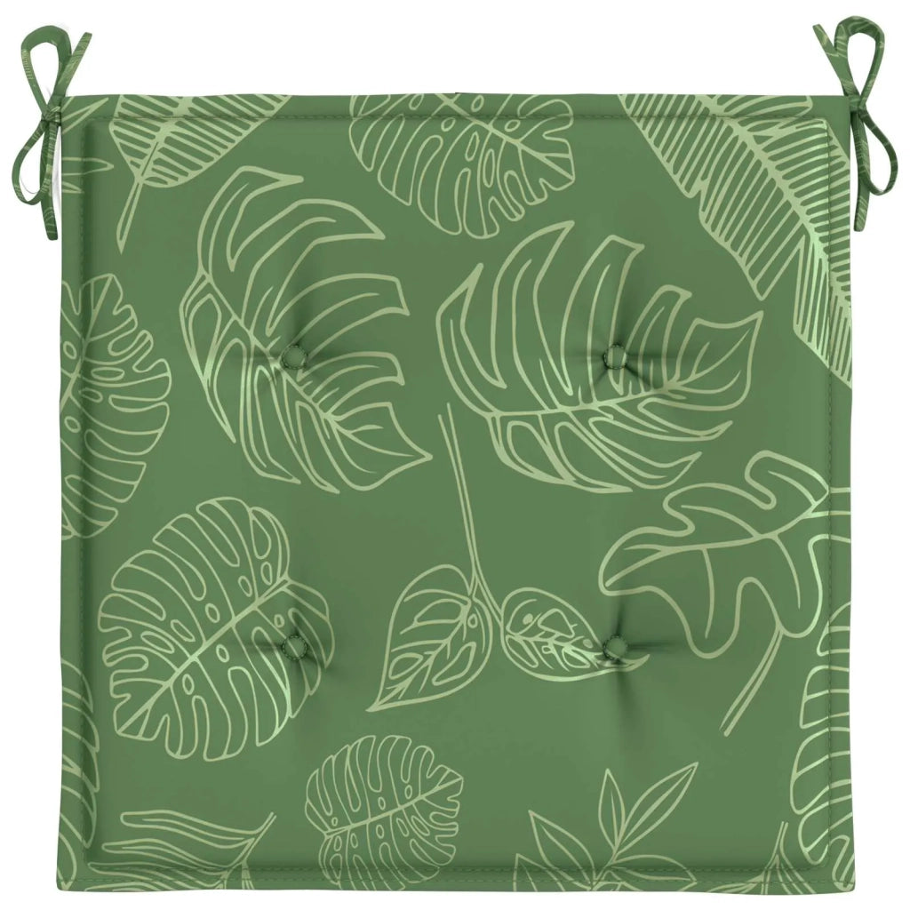 Cuscini per sedie 4 pcs Verde e Bianco 50 x 50 x 4 cm 361090